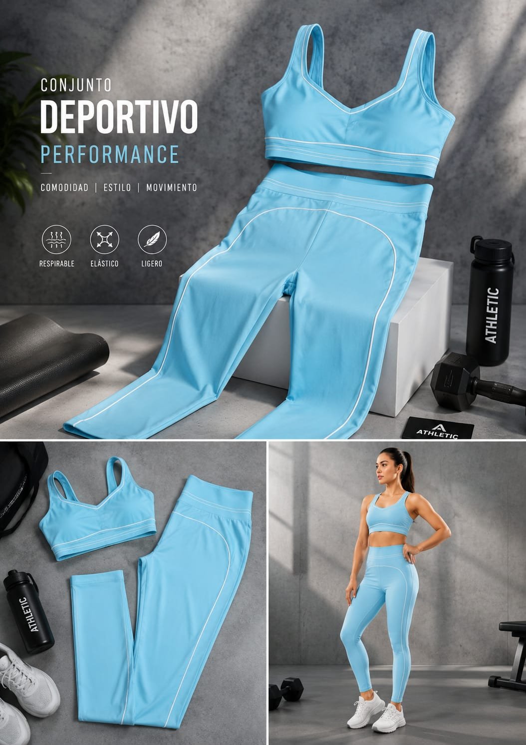 Athletic Performance Leggings Set