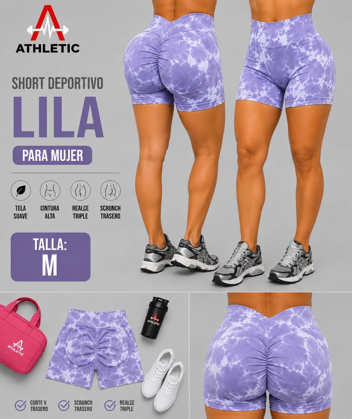 Athletic Short DeportivoTie-Dye Sculpt