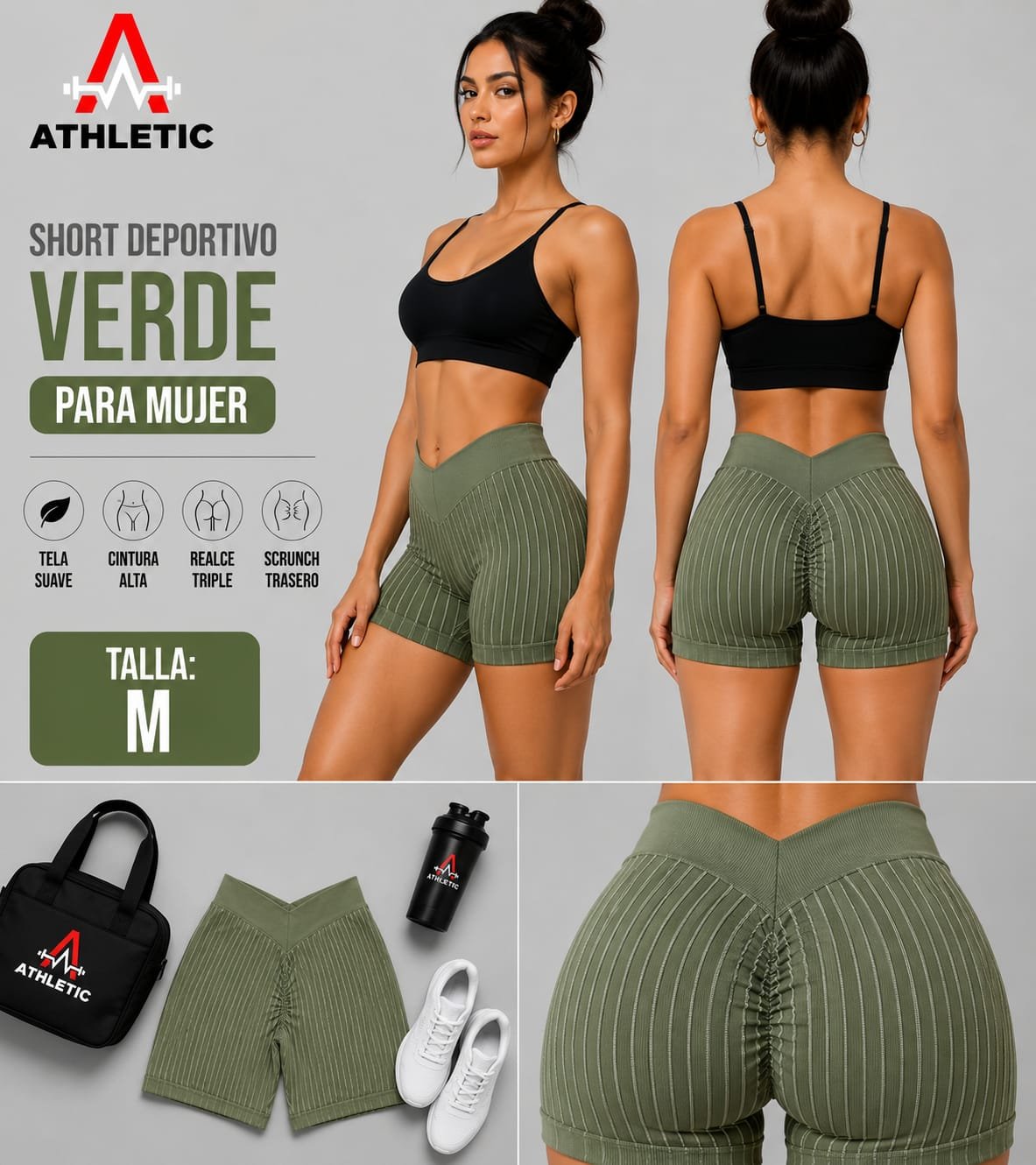Athletic Short Deportivo Sculpt Rib