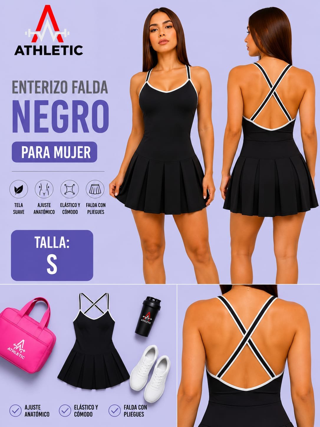 Athletic Enterizo Falda